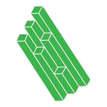 Optical illusion logo. Impossible shape. Sacred geometry figure. Abstract Stock Illustration