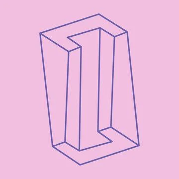 Optical illusion logo. Impossible shapes. Sacred geometry figures. Abstract Stock Illustration