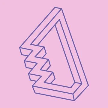 Optical illusion logo. Impossible shapes vector. Optical art objects. Geometrc 스톡 일러스트
