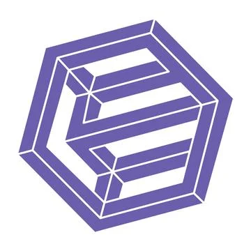 Optical illusion logo. Impossible shapes. Sacred geometry figures. Abstract Stock Illustration
