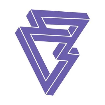 Optical illusion logo. Impossible shapes vector. Optical art objects. Geometric 스톡 일러스트