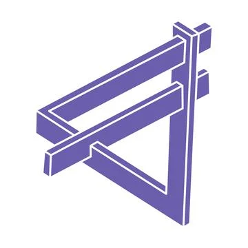 Optical illusion logo. Impossible shapes vector. Optical art objects. Geometric イラスト素材