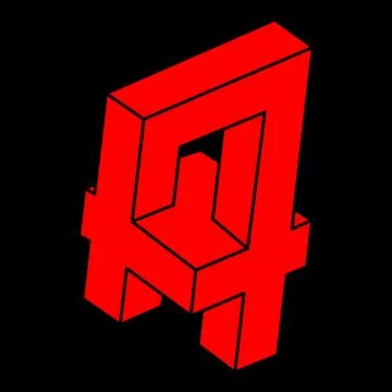 Optical illusion logo. Impossible shapes vector. Optical art objects. Geometric Stock Illustration