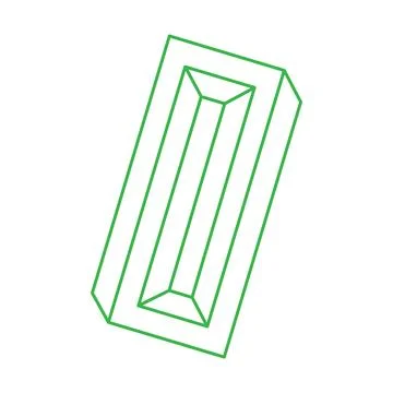 Optical illusion logo. Impossible shapes vector. Optical art objects. Geometric Illustrazione stock