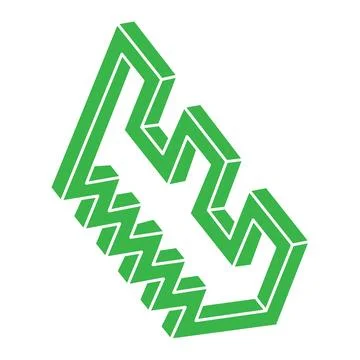 Optical illusion logo. Impossible shapes. Sacred geometry figures. Abstract Stock Illustration