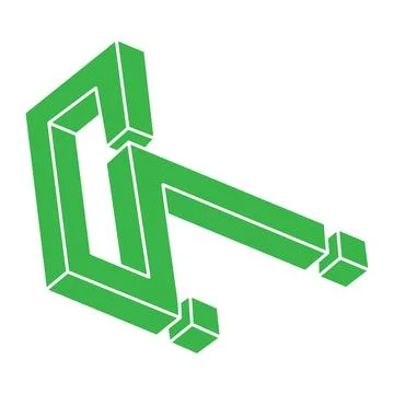 Optical illusion logo. Impossible shapes. Sacred geometry figures. Abstract Stock Illustration