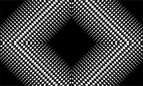 Optical Illusion made from Rectangles Composition on Black Vector Illustrati Stock Illustration