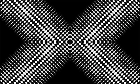 Optical Illusion made from Rectangles Composition on Black Vector Illustrati Stock Illustration