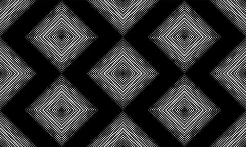 Optical Illusion made from Rectangles Composition on Black Vector Illustrati Illustration