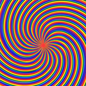 Optical illusion, a maelstrom of the rainbow Stock Illustration