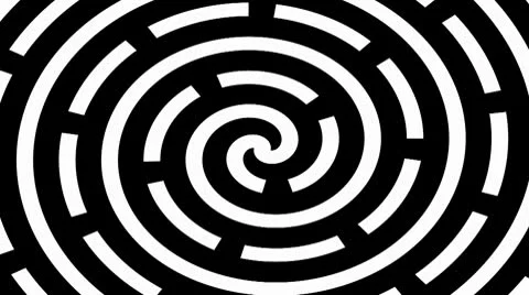 Optical Illusion - Moving Circles-Hypnotic Spiral Stock Footage 9682008