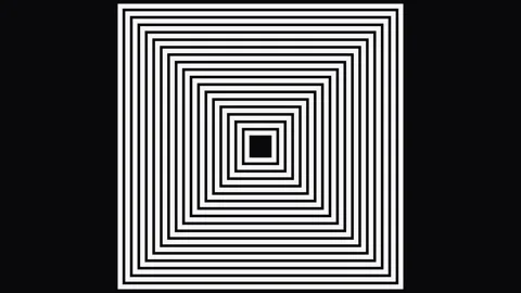 Optical illusion nested square pattern looping abstract geometry background.. Stock Footage 343632962