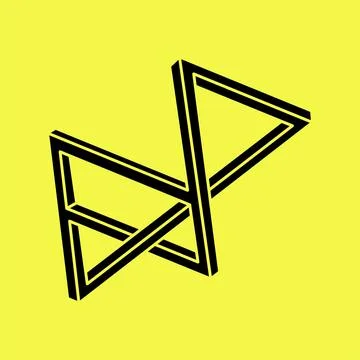 Optical illusion object. Escher paradox geometry. Optical art. Impossible shapes Illustrazione stock