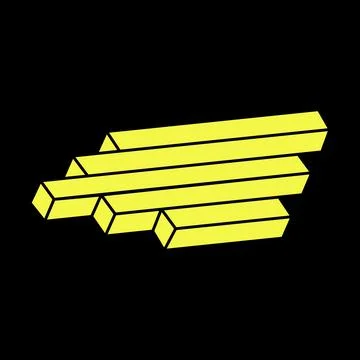 Optical illusion object. Escher paradox. Impossible shape logo design. Optical Stock Illustration