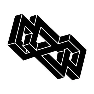 Optical illusion object, impossible figure, optical art. Unreal geometric shape Stock Illustration