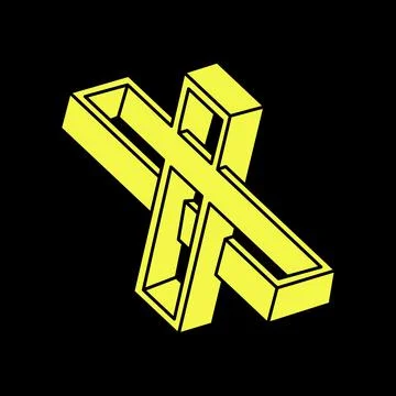 Optical illusion object. Impossible shape logo design. Optical art. Sacred Stock Illustration