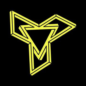 Optical illusion object, impossible shapes logo design. Geometry. Escher paradox Stock Illustration