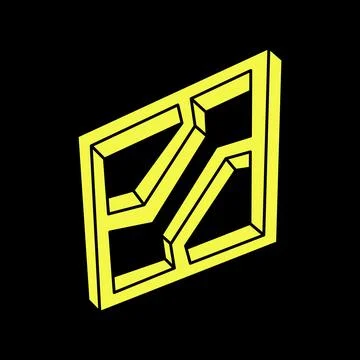 Optical illusion objects. Optical art. Sacred geometry figures. Impossible Stock Illustration