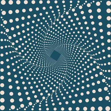 Optical illusion pattern. Dotted abstract background. Geometric art wallpaper Illustrazione stock