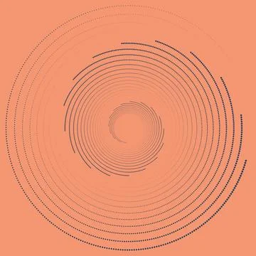 Optical illusion pattern. Halftone circle vector frame with abstract random dots Stock Illustration