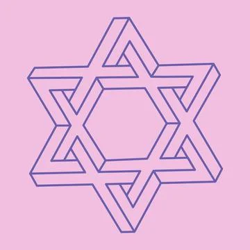 Optical illusion pattern. Impossible shapes  vector. Optical art objects. 库存插图