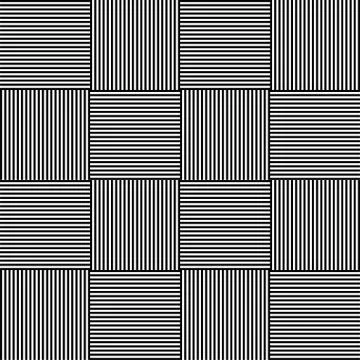 Optical illusion pattern seamless. Black and white lines abstraction backgrou Illustrazione stock