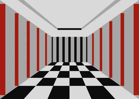 Optical illusion room Stock Illustration