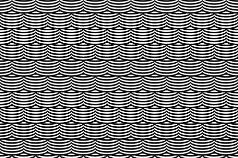 Optical illusion seamless pattern. Vector stripped seamless texture duotone Stock Illustration