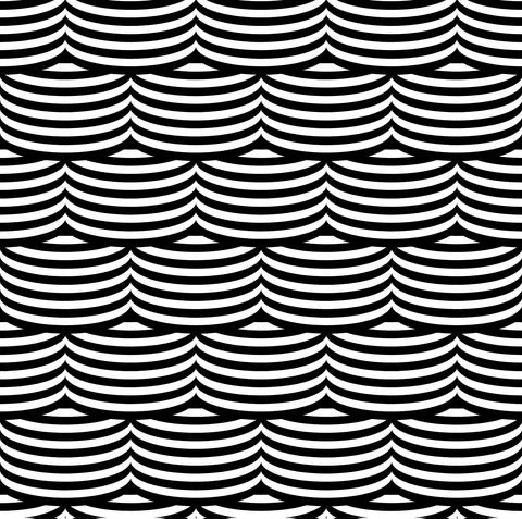 Optical illusion seamless pattern. Vector stripped seamless texture duotone Stock Illustration