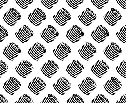 Optical illusion seamless pattern. Vector stripped seamless texture duotone Stock Illustration