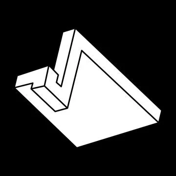 Optical illusion shape. Escher paradox. Optical art object. Sacred geometry Stock Illustration