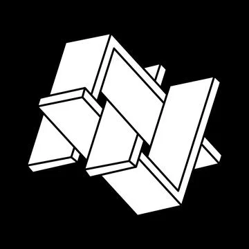 Optical illusion shape. Escher paradox. Optical art object. Sacred geometry Stock Illustration