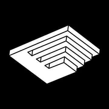Optical illusion shape. Impossible object. Escher style. Optical art figure Stock Illustration