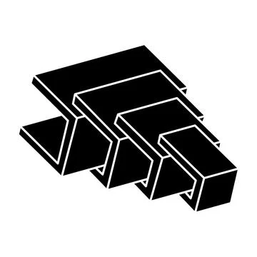 Optical illusion shape. Impossible object. Optical art figure. Unreal geometry. Stock Illustration