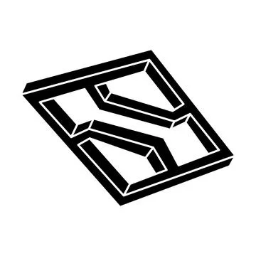 Optical illusion shape. Impossible object. Optical art figure. Unreal geometry. Stock Illustration