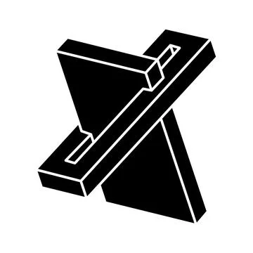 Optical illusion shape. Impossible object. Optical art figure. Unreal geometry. Illustrazione stock