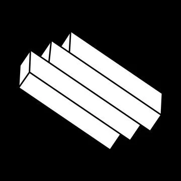 Optical illusion shape. Optical art object. Impossible figure. Stock Illustration