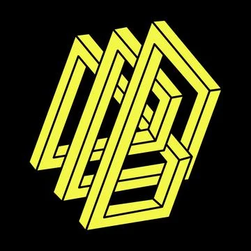 Optical illusion shapes. Geometry. Escher paradox. Optical art object イラスト素材
