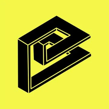 Optical illusion shapes. Geometry. Optical art object. Impossible figure. Stock Illustration