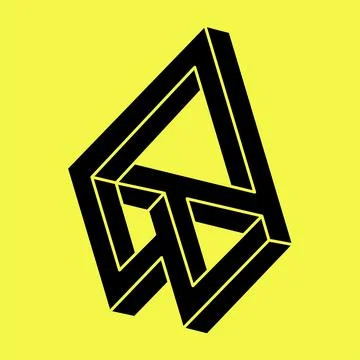 Optical illusion shapes. Geometry. Optical art objects. Impossible figure Stock Illustration