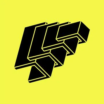 Optical illusion shapes. Impossible object. Escher style. Optical art figure Stock Illustration