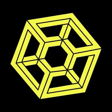 Optical illusion shapes. Impossible objects. Optical art figures. Line art Stock Illustration