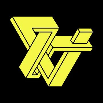 Optical illusion shapes. Impossible objects. Optical art figures. Geometry Illustrazione stock