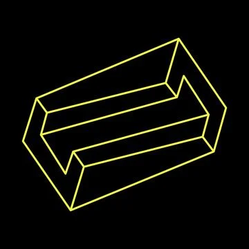 Optical illusion shapes. Impossible objects. Optical art figures. Line art. 스톡 일러스트