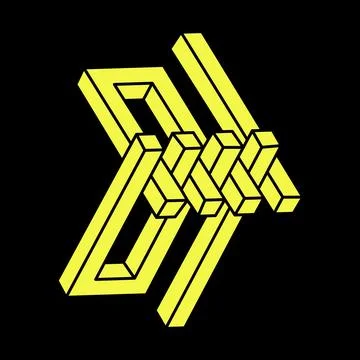 Optical illusion shapes. Optical art object. Impossible figures. Sacred geometry Stock Illustration