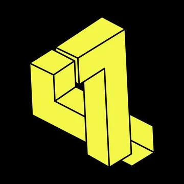 Optical illusion shapes. Optical art objects. Impossible figures. Sacred Stock Illustration