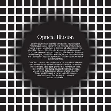 Optical Illusion Squares with Text Area Illustrazione stock