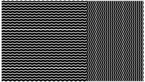 Optical illusion stripes thick and thin line Stock Illustration