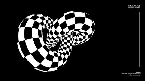 Optical illusion torus knot background. Vector illustration background Stock Illustration