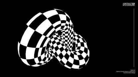 Optical illusion torus knot background. Vector illustration background Stock Illustration